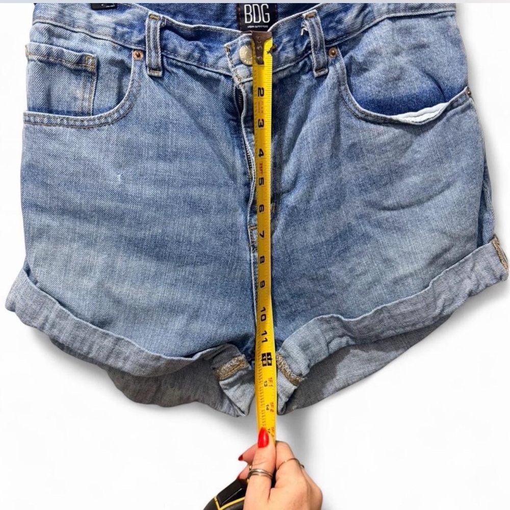 BDG Size 29 Mom High Rise Rolled Hem Denim Shorts